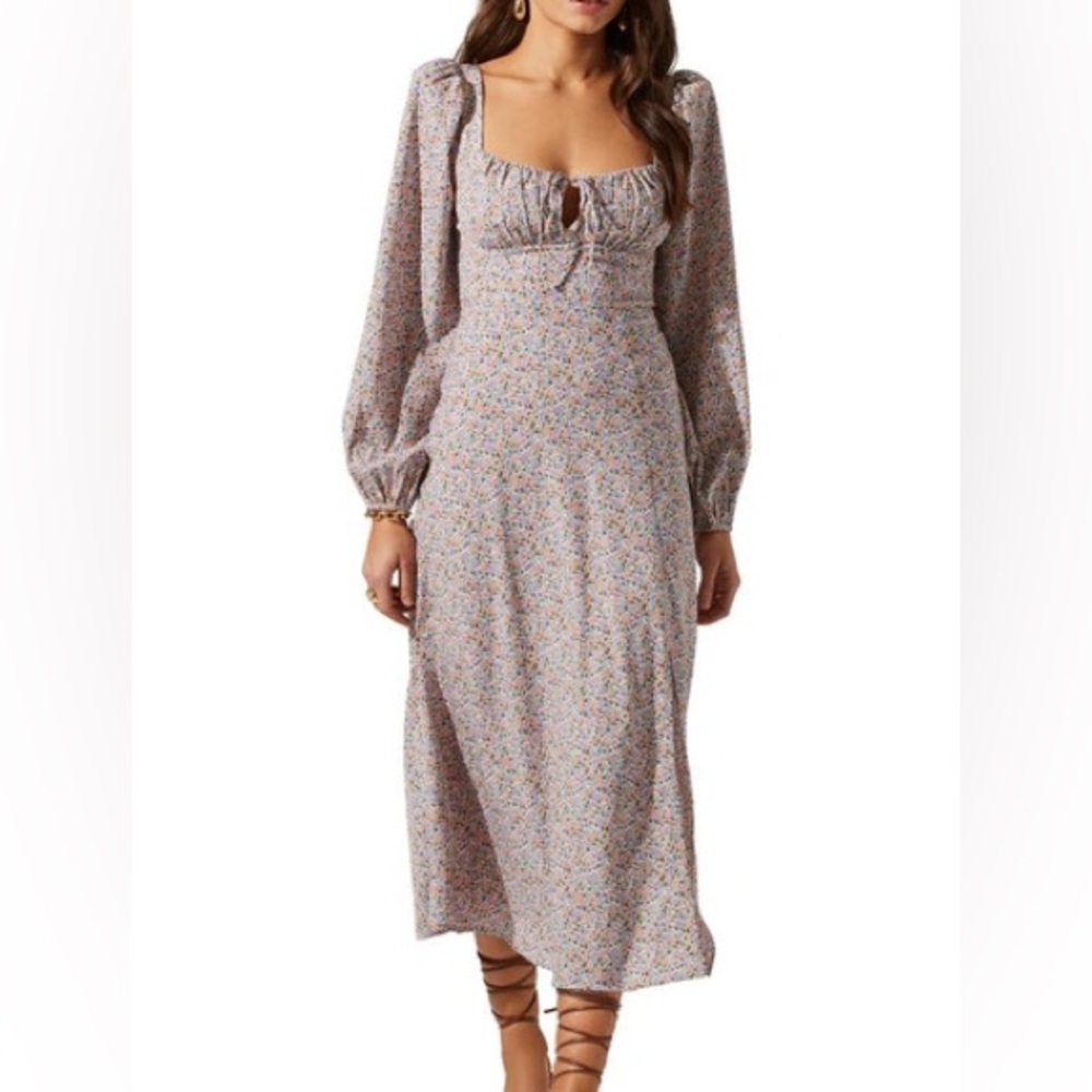 ASTR THE LABEL - Floral Long Sleeve Dress - SIZE S